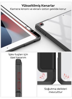 Polhammobile Polham Apple iPad 7, 8, 9 10.2 Inc Tablet Case with Transparent Back Cover, Pen Compartment, Sleep Mode  - Image 3