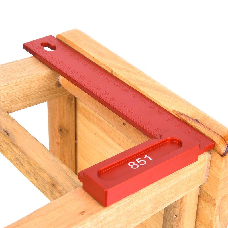 Walfront Right Angle Ruler L Shape Aluminum Alloy 90 Degrees 851 Tools LShaped Carpenter Woodworking Tool for Boxes - Image 1