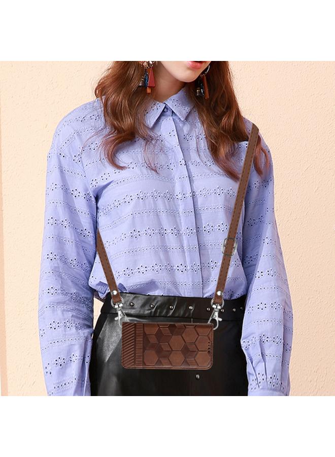 اس-توب جراب هاتف iPhone 15 Pro Max Crossbody من مادة PU المغناطيسية بتصميم كرة القدم - Image 5