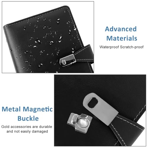 Climberty® Business Cards Holder 150 Pockets PU Leather Cover Travel Business Card Holder Fit for 3.5x2.3 in Cards Semi Transparent Pockets Versatile for Credit and ID Card - Image 5