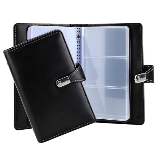 Climberty® Business Cards Holder 150 Pockets PU Leather Cover Travel Business Card Holder Fit for 3.5x2.3 in Cards Semi Transparent Pockets Versatile for Credit and ID Card - Image 1