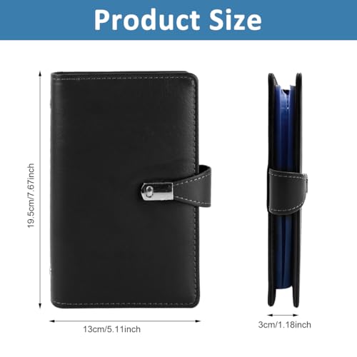 Climberty® Business Cards Holder 150 Pockets PU Leather Cover Travel Business Card Holder Fit for 3.5x2.3 in Cards Semi Transparent Pockets Versatile for Credit and ID Card - Image 2