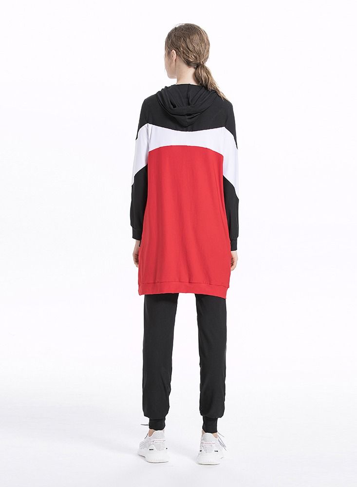 Loquat 2 Piece Autumn And Winter New Middle East Arab Hui Muslim Sports And Leisure Suit Red  - Image 2