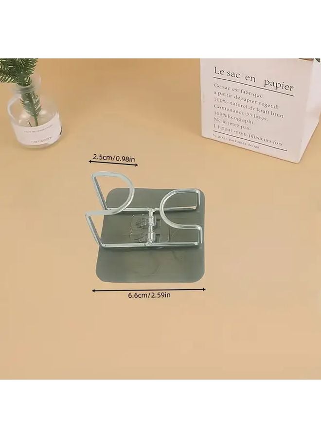 2pcs Foldable Stainless Steel Wall Hooks No Drill Space Saving Bathroom Kitchen - Image 4