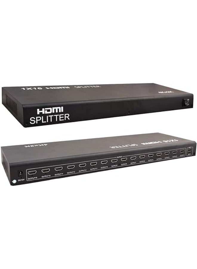 HDMI Splitter 1 In 16 Out – 4K@30Hz & Dolby TrueHD Support – 16-Port HDMI Display Duplicator for Gaming, Computer, Multi-Monitor & HDTV Setup - Image 1