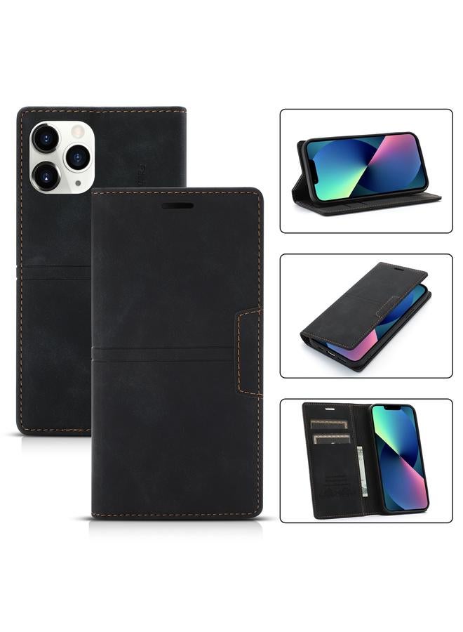 اس-توب جراب لهاتف iPhone 13 Dream Magnetic Suction Business، جراب جلد PU أفقي قلاب مع حامل وفتحة بطاقة ومحفظة - Image 1