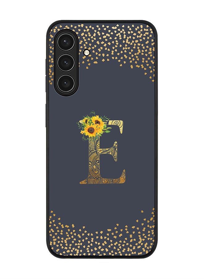 Stylizedd For Samsung Galaxy A17 / A17 4G Case,Slim fit Camera Protection, Shockproof Thin Phone cover  - Custom Floral Monogram - E  (Grey )
