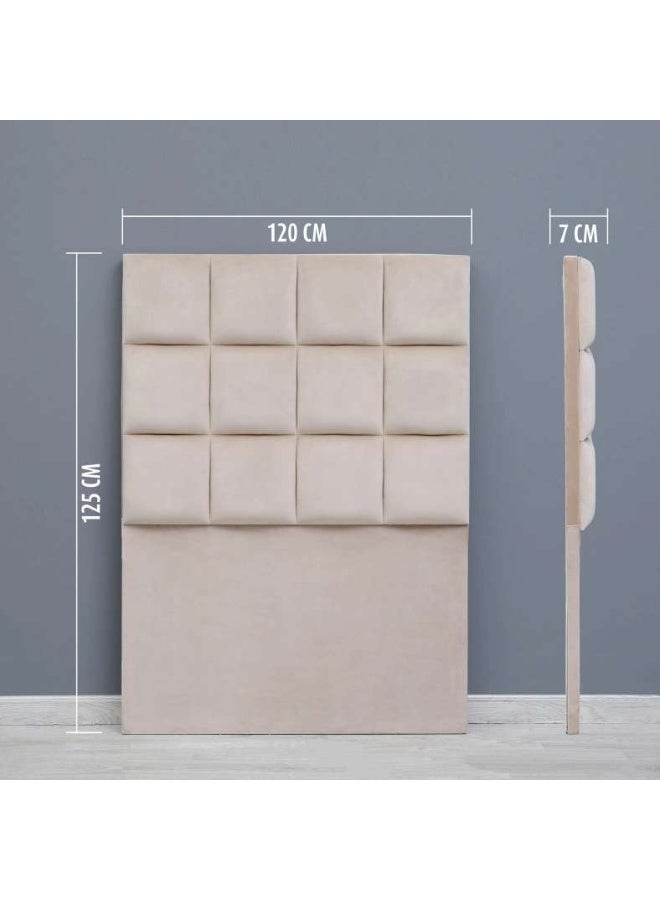 Pan Home Single Single Olga Bed | Velvet Material | Beige |  120x200 cm - Image 5