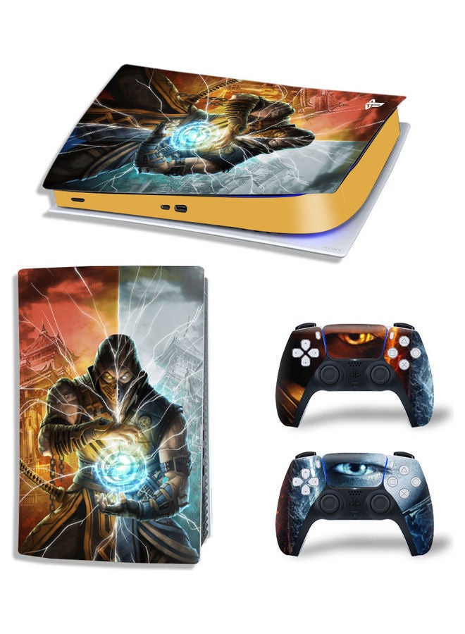 NIBEMINENT Printed Gaming Console and Controller Sticker Set For PS5 Disc Version  - Image 1