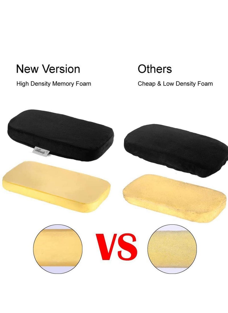 Ergonomic Memory Foam Office Chair Armrest Pads, Comfy Gaming Chair Arm Rest Covers for Elbows and Forearms Pressure Relief (Set of 2)