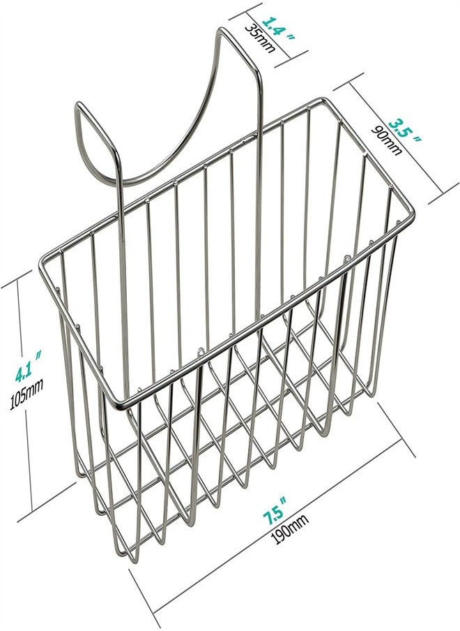 joyzzz Stainless Steel Dishwashing Sponge Holder Kitchen Essential Sink Storage Hanging Basket  - Image 2