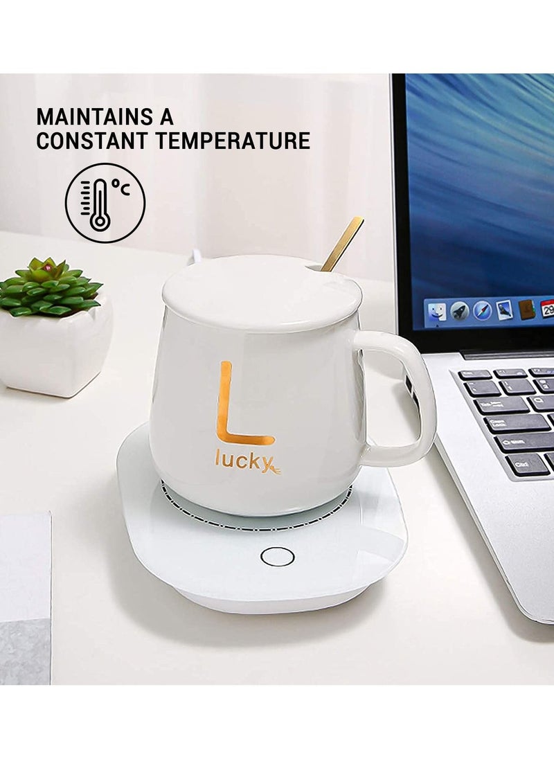 Lucky - Smart Coffee Mug Warmer With Automatic Shut Off for Home and Office 16 Watt Beverage Warmer, Coffee, Milk, Tea, Water, Cocoa Warmer Temperature Up to 131℉/ 55℃ - Image 1