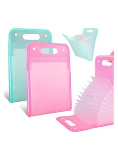 Y&D 2 Pcs Accordion File Organizer - 13 Pocket Vertical Expanding Folder for A4 Documents Waterproof and Portable Perfect Document Receipt Classroom, Home, Office  - Image 1