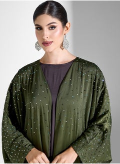 Khizana Embellished Abaya With Inner & Sheila  - Image 3