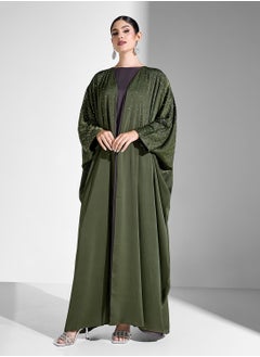 Khizana Embellished Abaya With Inner & Sheila  - Image 1