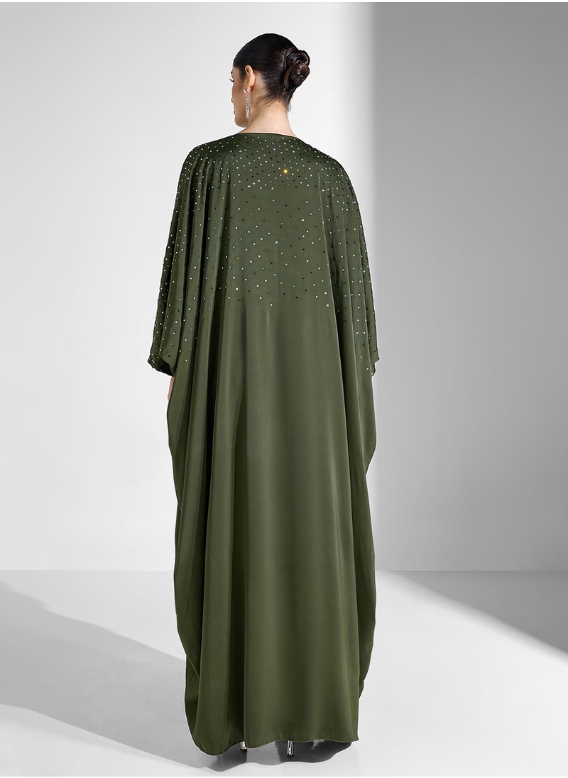 Khizana - Embellished Abaya With Inner & Sheila - Image 1
