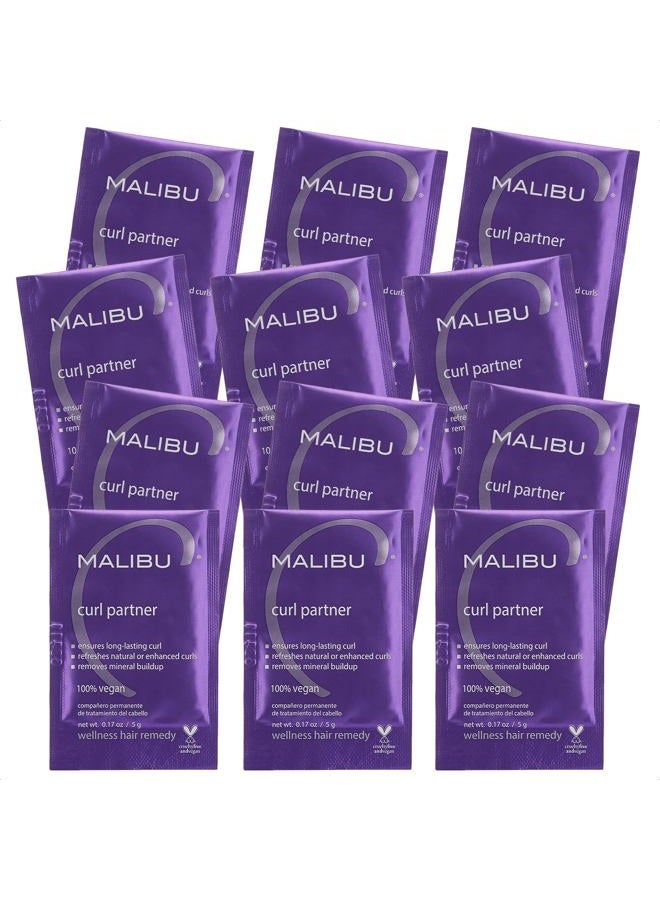 Malibu C Curl Partner Wellness Remedy Help Removes Mineral Build up for Healthier and Bouncier Curly Hair Contains Gentle Antioxidants for Curly Hair Care, 5 grams - 12 count - Image 1