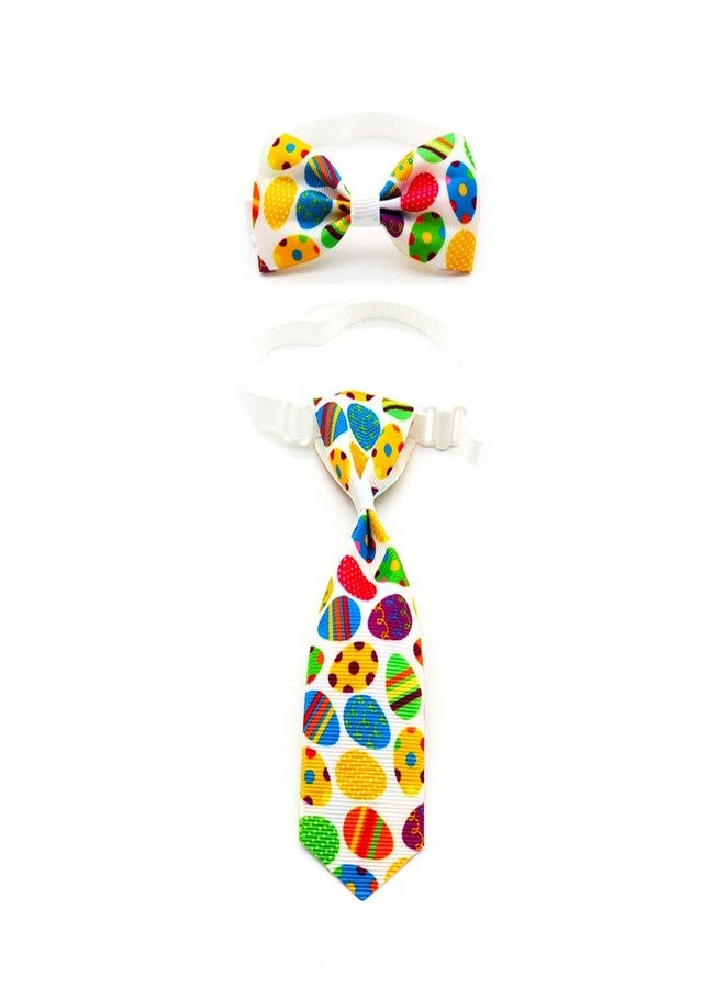 BBTDIN Easter Dog Necktie Pet Bow Ties Collar Pet Bow Easter Puppy Neck Tie Bowtie JPE06 (A) - Image 1