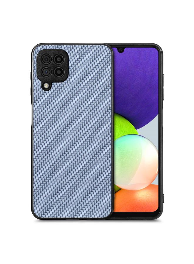 اس-توب جراب لهاتف Samsung Galaxy A22 4G مصنوع من ألياف الكربون وغطاء خلفي من الجلد - Image 1