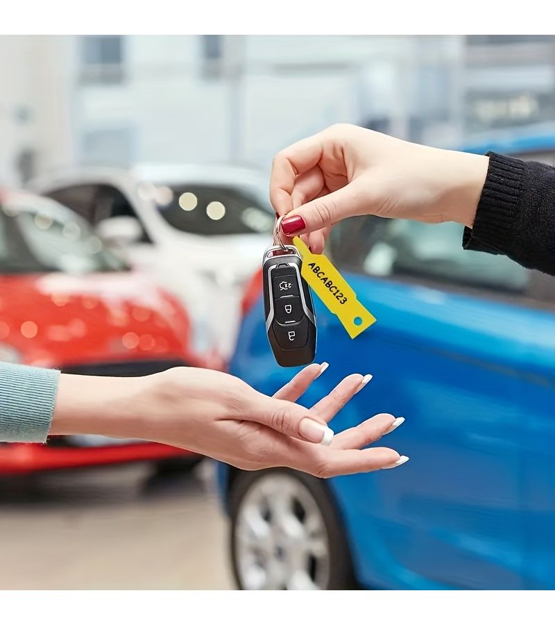 100 Yellow Self Locking Arrow Key Tags Reusable Car Labels For Fleet Organization - Image 4