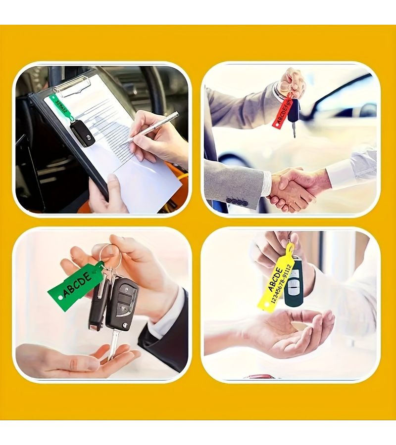 100 Yellow Self Locking Arrow Key Tags Reusable Car Labels For Fleet Organization - Image 5