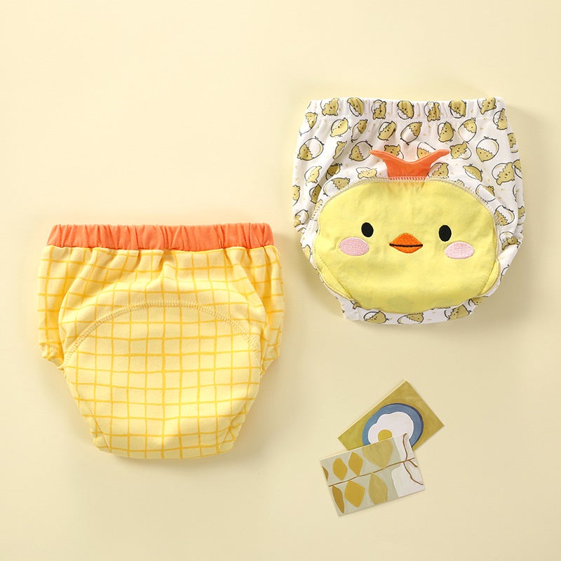 2024 New Baby 6-Layer Training Pants Cotton Washable Cute chick 