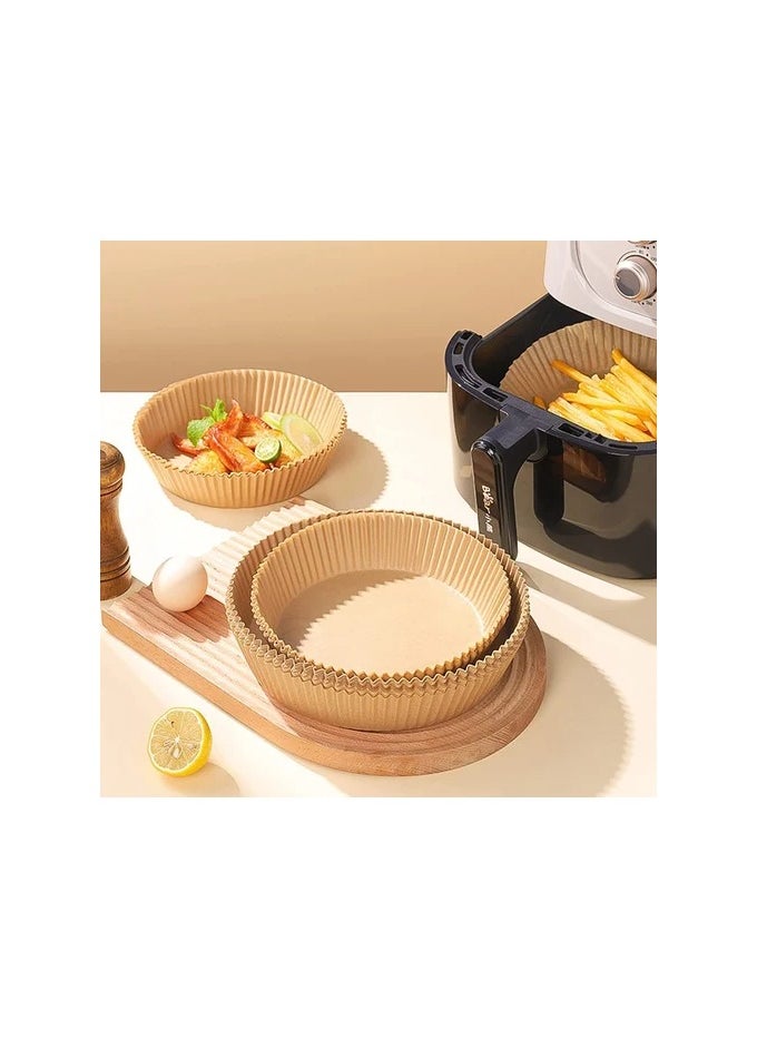 Bisbell Air Fryer Paper Liners, Round (20cm x 4.5cm), Pack of 50 - Non-Stick Disposable Parchment Paper for Air Fryers, Baking, and Cooking  - Image 2