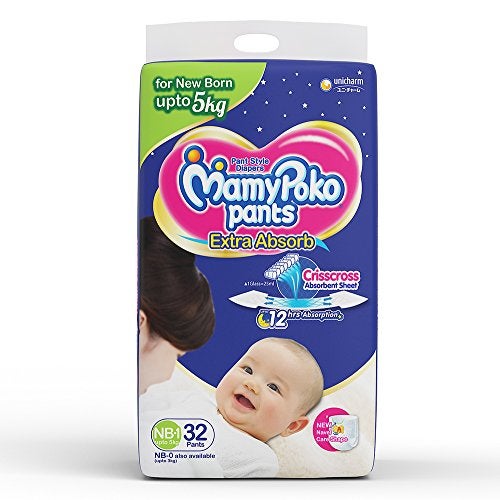 MamyPoko Baby Extra Absorb Diapers Pants - 32 Pieces (New Born) - Image 3