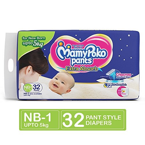 MamyPoko Baby Extra Absorb Diapers Pants - 32 Pieces (New Born) - Image 2