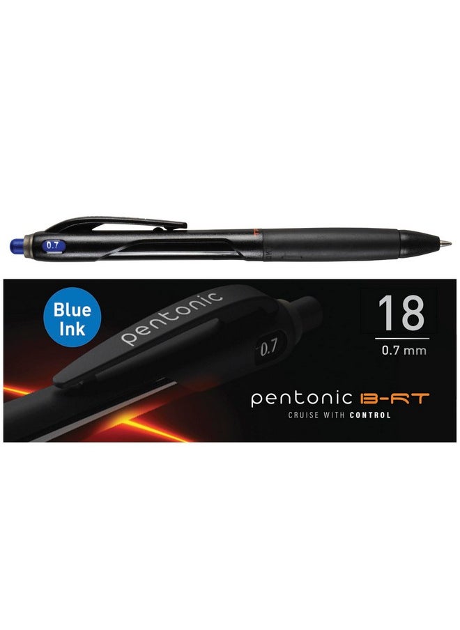 Pentonic Br-T Retractable Ballpoint Pens, 18 Count, Blue Ink, 0.7 Mm Fine Point, Smooth Writing For Journaling, Office & School (Pen12125)  - Image 1