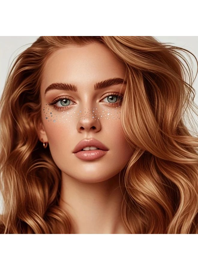 Gold Plated Freckle Stickers 6 Combination Sets European American Metal Face Makeup - Image 3