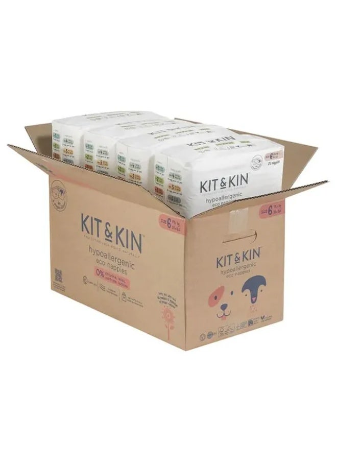Kit & Kin - Eco Diapers Size 6 - 14+kg - Pack Of 4 - 96 Count