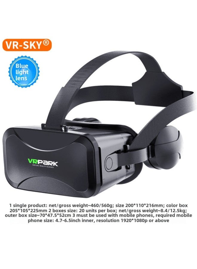 Selection Of 3d Glasses J30 Virtual Implementation Of Game Helmet Smartphone BOX Headset Helmet VR Glasses-Color:J30+y1 Black - Image 3