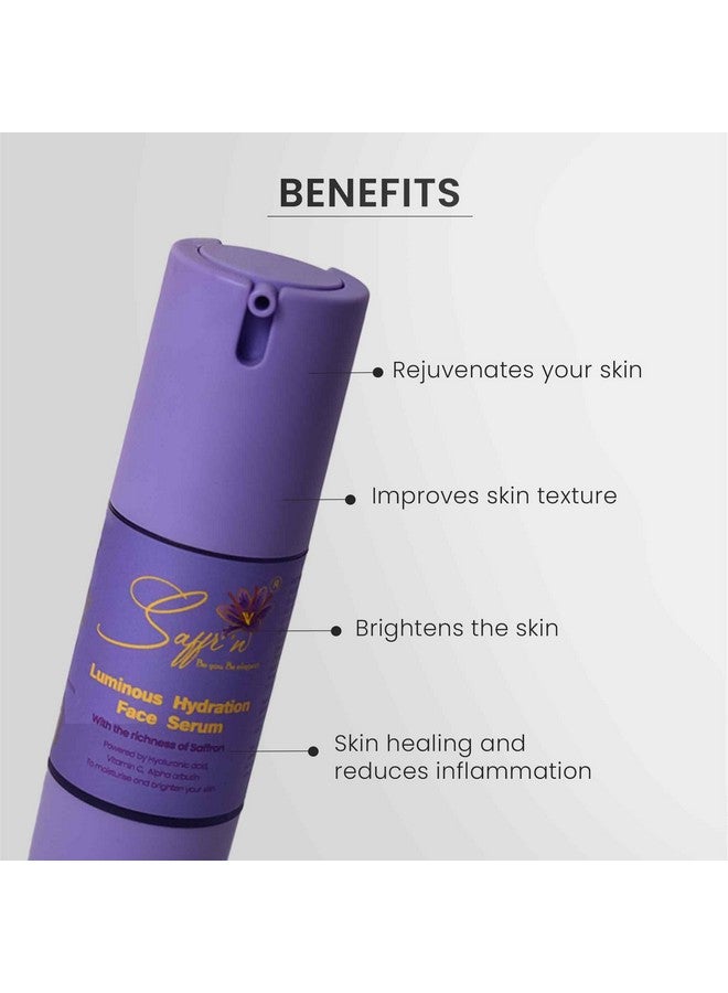 Saffr'n Luminous Hydration Face Serum with Saffron extract, 8% Vitamin C, Glycolic Acid for Radiant Skin | 30 ml - Image 5