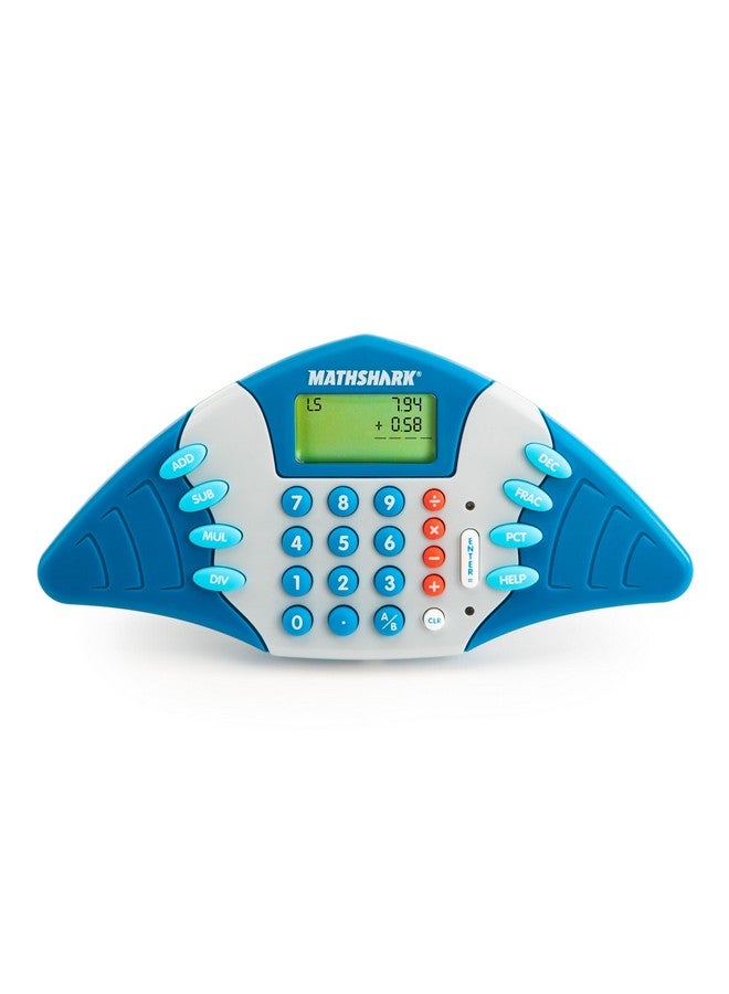 Educational Insights MathShark- Electronic Math Games, Addition, Subtraction, Division, and Multiplication Game, Handheld Games for Kids, Interactive STEM Learning Tools for Ages 6+ - Image 1