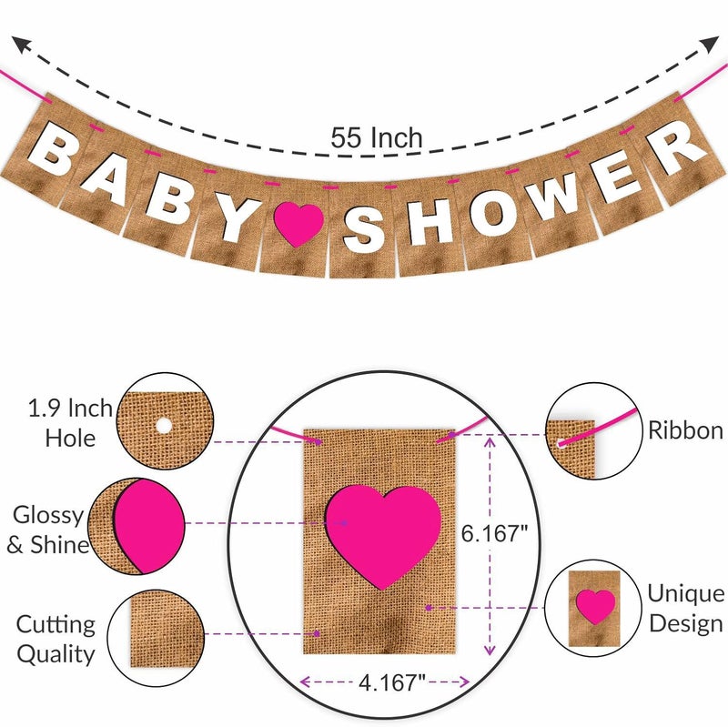 Wobbox Baby Shower Decoration Items| Baby Shower Ceremony Photo Booth Props For Photoshoot, Baby Shower Banner, Mom To Be Sash& Backdrop Foil Curtain, Godh Bharai Ceremony Decoration Kit-(FP2050) - Image 2