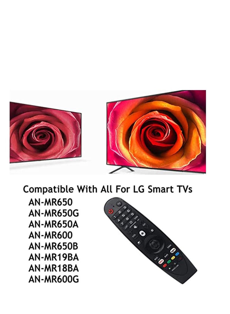 Captaintech Silicone Protective Cover TV Remote Control Case,Black Shockproof Protector Non-slip Remote Control Cover for LG AN-MR600/ AN-MR650/ AN-MR18BA Remote Control with Lanyard Smart Home Accessory - Image 3