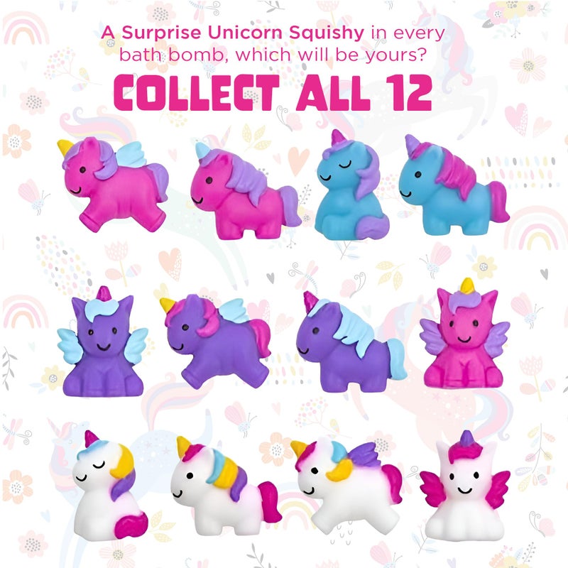 Two Sisters Unicorn Bath Bombs for Girls with Surprise Toys Inside (6 Pack) - Large Bubble Bomb for Kids, Gentle and Safe, Made in USA, Fizzies, Fruity Scents, Won't Stain Tub - Ideal Gift by Two Sisters - Image 2