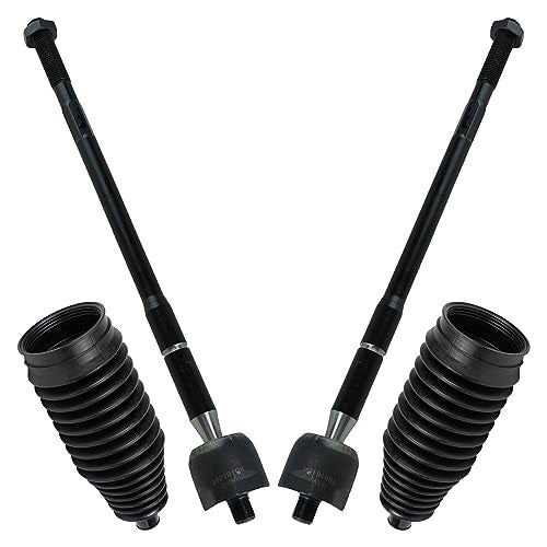 TRQ Front Steering Kit Steering Rack Pinion Bellow Tie Rod Compatible with 20112017 Mitsubishi Lancer