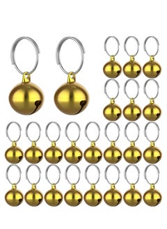 Oasisgalore 24 Sets of Cat Bells for Cat and Dog, Collar Loud Pendant Pet Cat and Dog Bell, Pet Pendant Accessories (Gold)  - Image 1