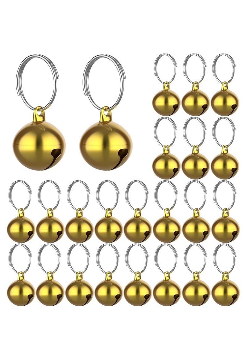 Oasisgalore 24 Sets of Cat Bells for Cat and Dog, Collar Loud Pendant Pet Cat and Dog Bell, Pet Pendant Accessories (Gold)  - Image 1