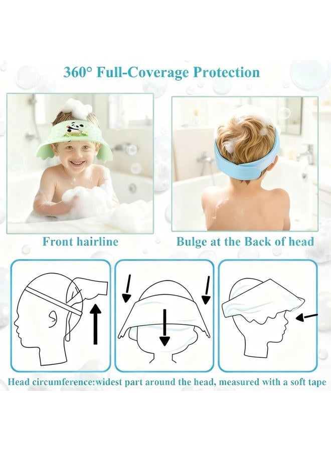 Baby Shower Cap Shield - Adjustable Waterproof Shower Visor for Kids, Soft Baby Hair Washing Shield with Ear Protection, Perfect for Toddlers & Children (White Rabbit) - Image 4
