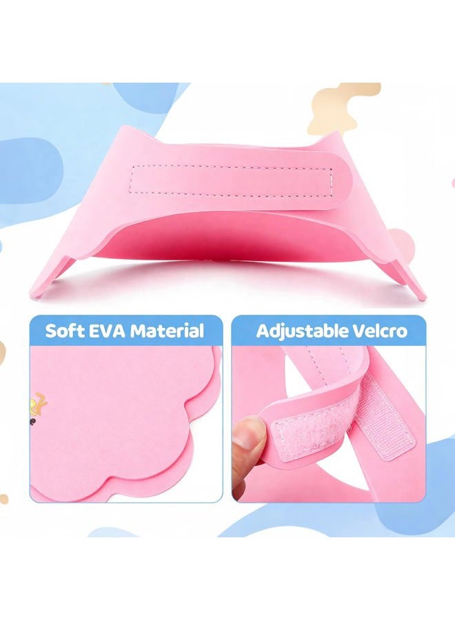 Baby Shower Cap Shield - Adjustable Waterproof Shower Visor for Kids, Soft Baby Hair Washing Shield with Ear Protection, Perfect for Toddlers & Children (White Rabbit) - Image 2