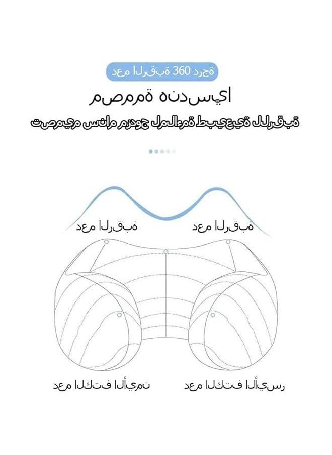 فايلكس - وسادة رقة للسفر سفر م الميموري فوم مع غطاء للرأس طائرة للالغي لدعم الرقة ومسد الرأس محمولة للمكت والسيارات والقطارات والرحلات الطويلة والوم اسود) م اوتيكو - Image 1