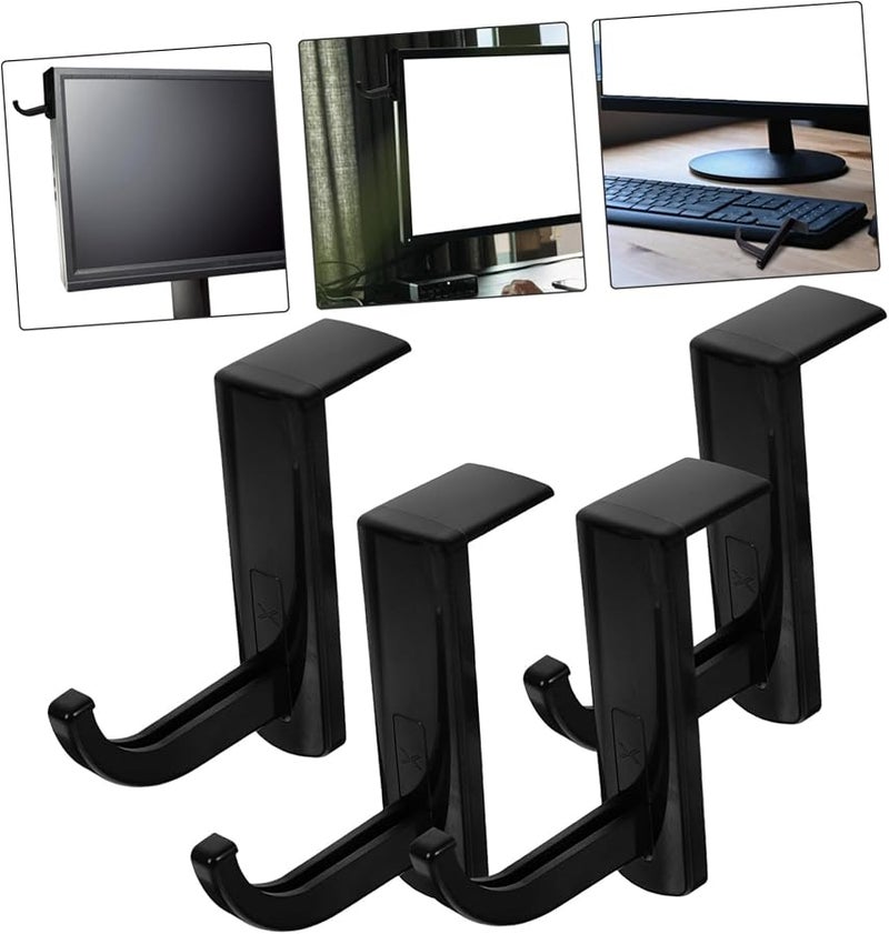 Angoily 4 Pcs Adhesive Headphone Hanger Hook Wall Mount for Headsets Black - Image 5