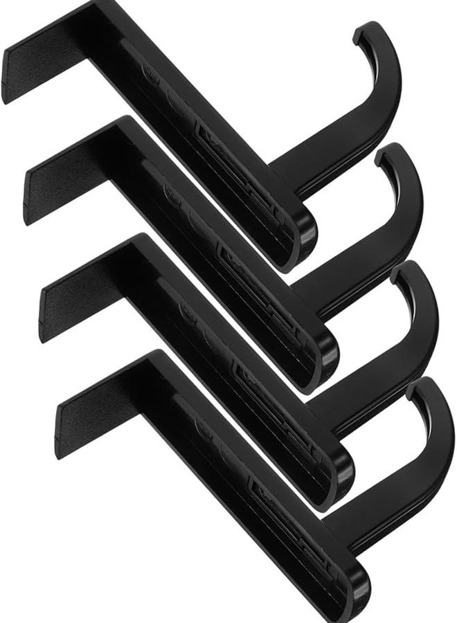 Angoily 4 Pcs Adhesive Headphone Hanger Hook Wall Mount for Headsets Black - Image 1