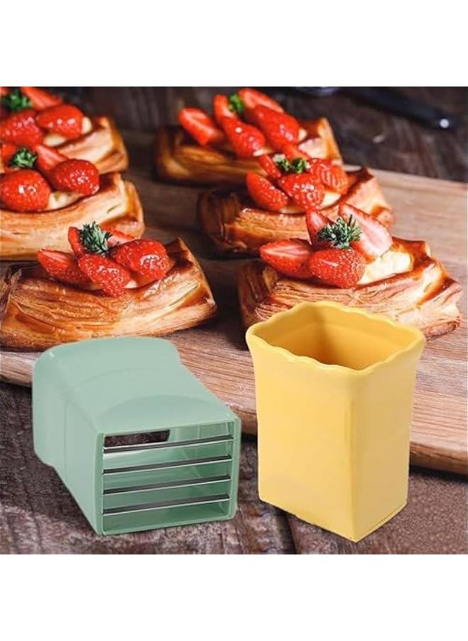 MIXDE - 3Pack Cup Slicer Strawberry Cutter: Fruit Cup Cutter Slicer, Cup Chopper for Strawberries, Egg Banana Slicer Quickly Making Fruit Vegetable Salad Strawberry Cutter Mini Slicer Kitchen Gadget - Image 1