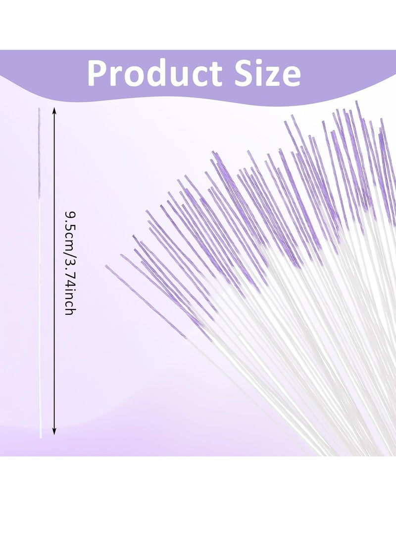 Divina 180 Pcs Ear Hole Cleaner Disposable Piercing Hole Cleaner Earring Hole Cleaner Floss Ear Piercing Floss Piercing Aftercare Piercing Cleaning Line Care Cleaning Tool Odor Removal Ear Care Kit(Purple) - Image 3