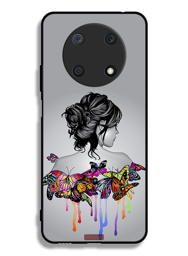 Tolwak Huawei nova Y90 Protective Case Cover Butterflies And Girl Abstract Art - Image 2