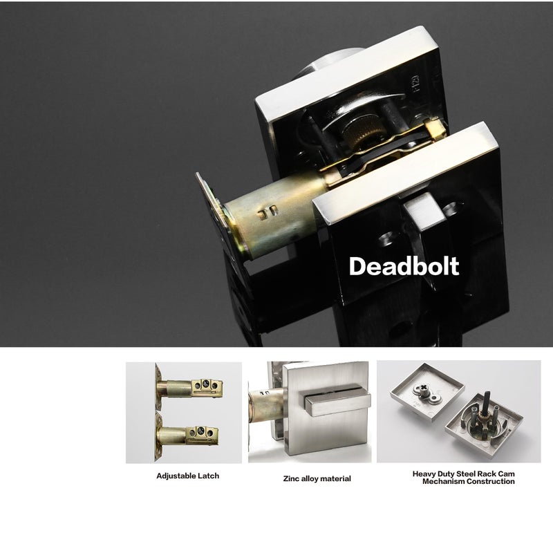 Cielsa Dawn Exterior Door Lock Set with Deadbolt, Satin Nickel - Image 4